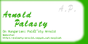 arnold palasty business card